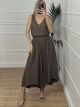 Viscose Buttons Summer Set/Chocolat