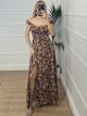 Maxi Cups Dress-Paisley/Chocolat