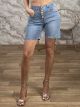 MulticolorButtons Denim Shorts/Light Blue
