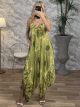 Silk Asymmetrical Jumpsuit-1208-NEW/Lime