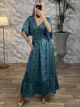 Silk Lahuri Sleeves Maxi Dress-1047/N1