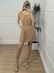 Mini Pocket Dress/Beige