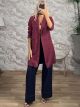 Soft Suede Coat-5006/Burgundy