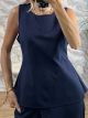 OpenBack Tie Top/Dark Blue