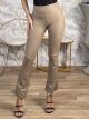 Leather Cabbana Pants-240/Beige