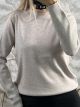 Strass Knitted Rip Neck Top/Vanilla