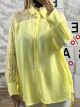 Viscose Oversized Lace Shirt/Yellow