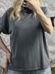Studs Cotton T-Shirt/Dark Grey