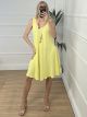 Oversized Necklace Mini Dress/Yellow