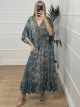 Silk Lahuri Sleeves Maxi Dress/N1