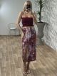 Elastic Midi Multi Skirt/N3
