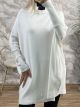 Super Oversized Turtleneck Sweater/White