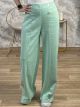 Suede Wide Buttons Pants/Mint