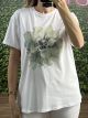 WOW Strassed Flower T-Shirt/Green
