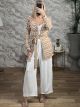 Knitted Lurex Belt Kimono-9311/Beige