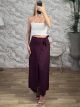 Viscose Wrap Maxi Skirt-6112/Burgundy
