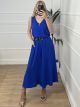 Zip Culotte Buttons Set/Blue Royal