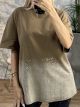 Oversized Degrade Strass T-shirt/Camel