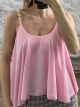 Flare WoodenBeads Top-003196/Pink