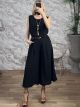 Zip Kilot Necklace&Belt Set-25337/Black