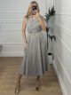 Closs Sleeveless Dress/Grey-Beige