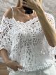 TwoPieces Crochet Top/White