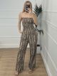 Wasp Nest Strapless Jumpsuit-Animal/Snakeskin