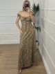Maxi Cups Dress-Paisley/Khaki
