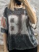 Numbers&Strass T-Shirt/Black