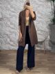 Soft Suede Coat-5006/Chocolat 