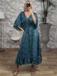 Silk Lahuri Sleeves Maxi Dress-1018-NEW/N6