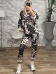 Viscose Leopard Print Set/Black