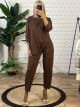 Casual Cotton Asymmetrical Set NEW/Chocolat
