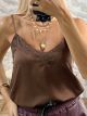 Lingerie Satin/Chocolat
