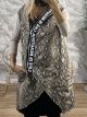 Asymmetrical Hood Vest-012/Snake