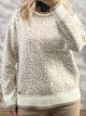 Lurex Leo Knitted Sweater-2000/Beige