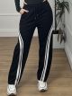 Sweatpants Front Stripes-SS/Black