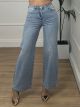 Wide Denim Waves Strass Pants