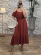 Ruffle Shoulders Dress/Ecai