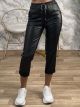 Leather Drawstring Pants-Sizes/Black
