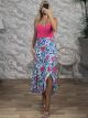 Midi Wrap Skirt/Multi Floral