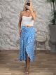 Midi Wrap Skirt/Ciel Floral