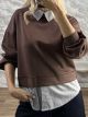 Soft Shirt Sweater-3320/Chocolat