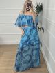 SilverThread Skirt Set/Blue