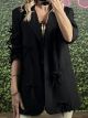 Oversized Ribbon Σακάκι-87015/Black