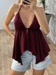 Openback Cups Top/Burgundy