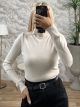 Viscose TurtleNeck Top-3080/Ecru