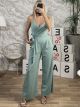 Jumpsuit Side Bow-Mint