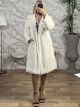 Classic Long Fur Coat-2421/Vanilla