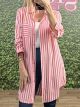 Viscose Striped Shirt/Pink